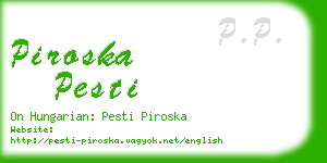 piroska pesti business card